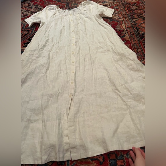 J Crew Button-up midi dress in linen— women’s medium - Picture 7 of 12